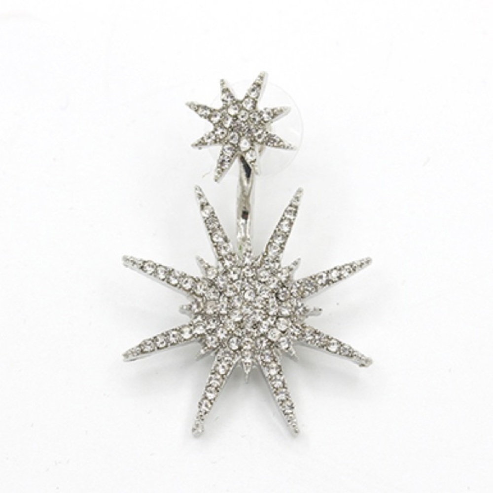 ✨Just In✨Silver Star Crystal Fission Stud Earring